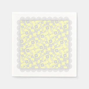 Serviette En Papier Vaporisateur Floral, NAPKINES DE PAPIER CLAIR Lace