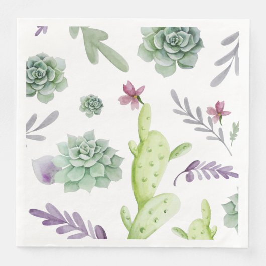 Serviette En Papier Variété de cactus (Devant)