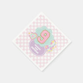 Serviette En Papier Varsity élégant pastel patch 9e anniversaire (Coin)