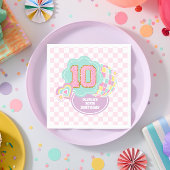 Serviette En Papier Varsity pastel patch 10e Anniversaire
