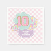 Serviette En Papier Varsity pastel patch 10e Anniversaire (Devant)