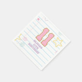 Serviette En Papier Varsity pastel patch carnet 11e anniversaire (Coin)
