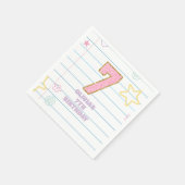 Serviette En Papier Varsity pastel patch carnet 7e anniversaire (Coin)