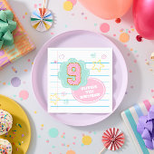 Serviette En Papier Varsity pastel patch carnet 9e anniversaire