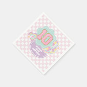 Serviette En Papier Varsity preppy pastel patch 10e anniversaire (Coin)