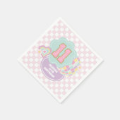 Serviette En Papier Varsity preppy pastel patch 11e Anniversaire (Coin)