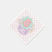 Serviette En Papier Varsity preppy pastel patch 8e anniversaire (Coin)