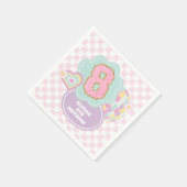 Serviette En Papier Varsity preppy pastel patch 8e anniversaire (Coin)