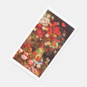 Serviette En Papier Vase avec des pavots, des Cornflowers, des pivoine (Coin)