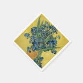 Serviette En Papier Vase avec Irises par Van Gogh (Coin)