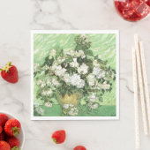 Serviette En Papier Vase avec Roses - Van Gogh (En situation)