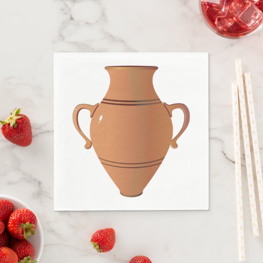 Serviette En Papier Vase d'argile (En situation)