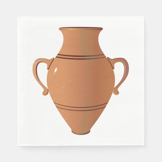 Serviette En Papier Vase d'argile (Devant)