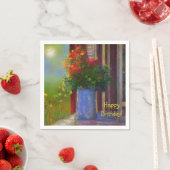 Serviette En Papier Vase De Fleurs Rêves (En situation)