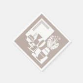 Serviette En Papier Vase de peinture avec fleurs et verres à vin clair (Coin)