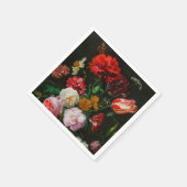 Serviette En Papier Vase de verre avec des fleurs (Coin)