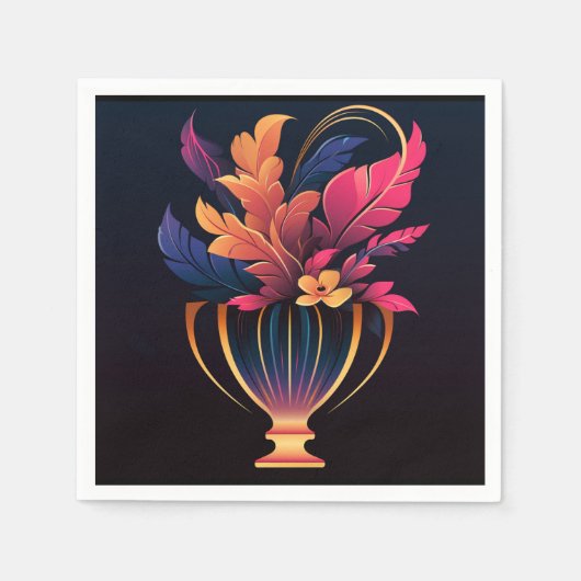 SERVIETTE EN PAPIER VASE NEO #2 (Devant)