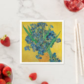 Serviette En Papier Vase Van Gogh avec Iris Classic Impressionnisme (En situation)
