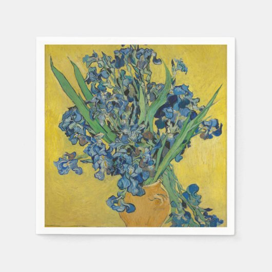 Serviette En Papier Vase Van Gogh avec Iris Classic Impressionnisme (Devant)