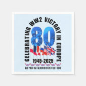 Serviette En Papier VE DAY 80e anniversaire Victoire en Europe 2ÈME GU (Devant)