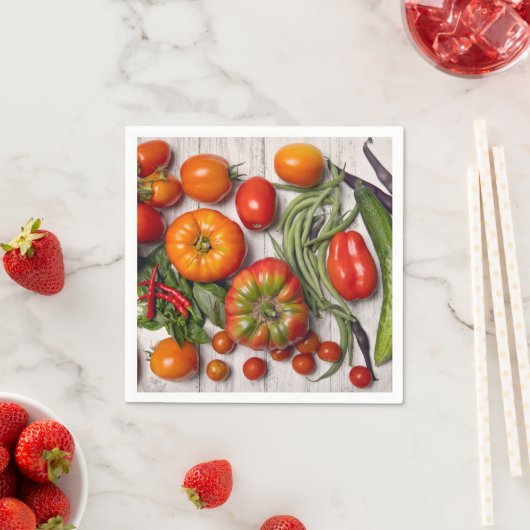 Serviette En Papier Vegetable and Herb Harvest (En situation)