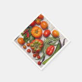 Serviette En Papier Vegetable and Herb Harvest (Coin)