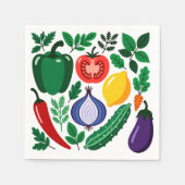 Serviette En Papier Vegetable pattern (Devant)