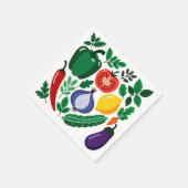 Serviette En Papier Vegetable pattern (Coin)