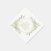 Serviette En Papier Végétation de la Sainte Communion Feuilles d'aquar (Coin)