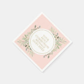 Serviette En Papier Végétation de la Sainte Communion rose pâle (Coin)