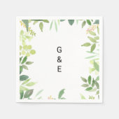 Serviette En Papier Végétation Destination Été Mariage Napkin (Devant)