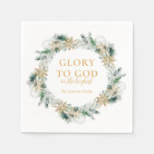 Serviette En Papier Végétation d'hiver Bible Verse Noël religieux (Devant)