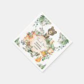 Serviette En Papier Végétation mignonne Bois Bébé Animaux sauvages Ann (Coin)