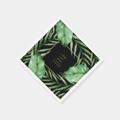 Serviette En Papier Végétation tropicale luxuriante Mariage botanique (Coin)