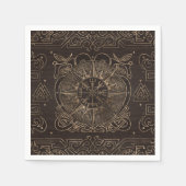 Serviette En Papier Vegvisir - Viking Compas Ornement (Devant)