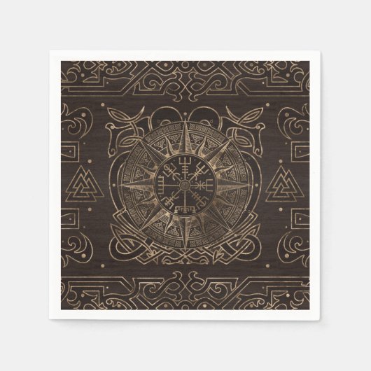 Serviette En Papier Vegvisir - Viking Compas Ornement (Devant)