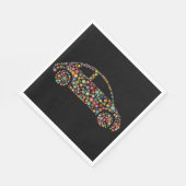 Serviette En Papier Véhicule électrique Floral (Coin)