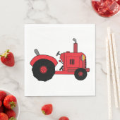 Serviette En Papier Véhicule tracteur de ferme rouge (En situation)