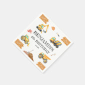 Serviette En Papier Véhicules de construction Garçon fête d'anniversai (Coin)