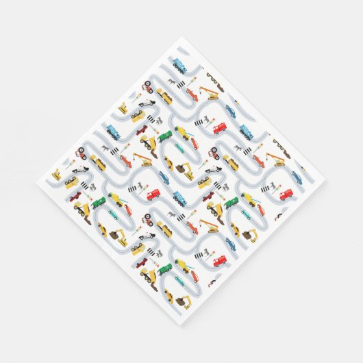 Serviette En Papier Véhicules de transport Voitures et Camions Trafic  (Coin)
