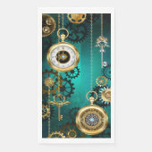 Serviette En Papier Veille bijoux Steampunk sur un Arrière - plan vert (Devant)