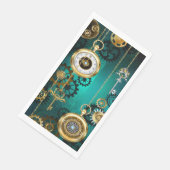 Serviette En Papier Veille bijoux Steampunk sur un Arrière - plan vert (Coin)