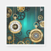 Serviette En Papier Veille bijoux Steampunk sur un Arrière - plan vert (Devant)