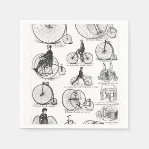 Serviette En Papier Vélo à grande roue Penny Farthing