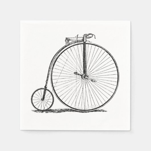 Serviette En Papier Vélo à grande roue Penny Farthing (Devant)