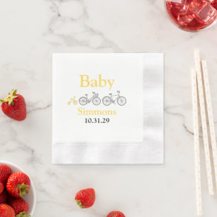 Serviette En Papier Vélo bébé jaune
