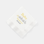 Serviette En Papier Vélo bébé jaune (Coin)