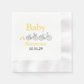 Serviette En Papier Vélo bébé jaune (Devant)