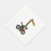 Serviette En Papier Vélo cool Giraffe équitation (Coin)