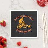 Serviette En Papier vélo et chat (En situation)